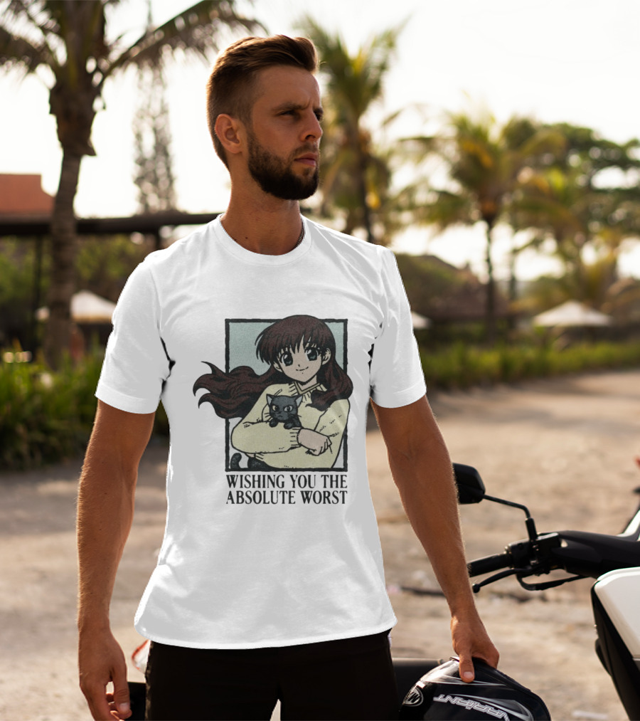 Wishing You The Absolute Worst Anime Girl Cat Scene T-Shirt