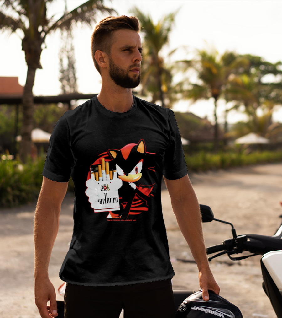 Shadow The Hedgehog Marlboro Cigarettes This Power Changes Me T-Shirt