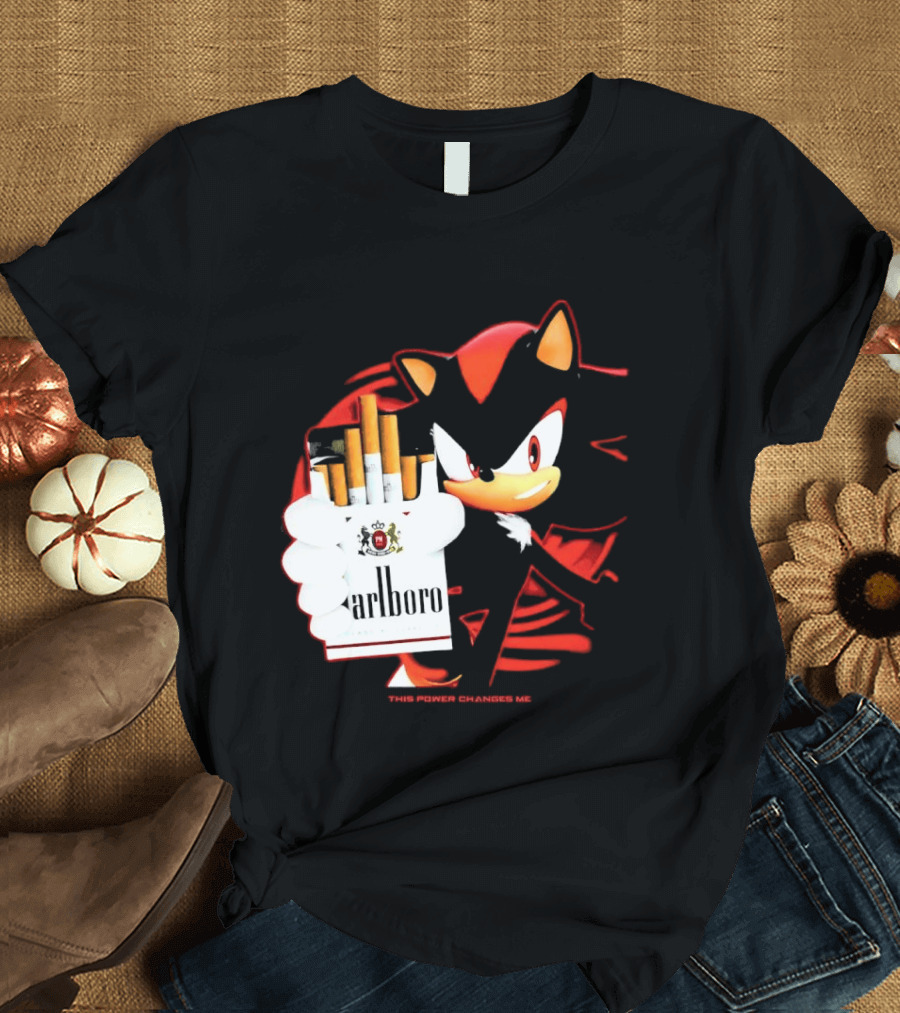 Shadow The Hedgehog Marlboro Cigarettes This Power Changes Me T-Shirt