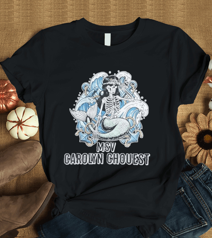 Skeleton Mermaid With Night Vision Goggles MSV Carolyn Chouest T-Shirt