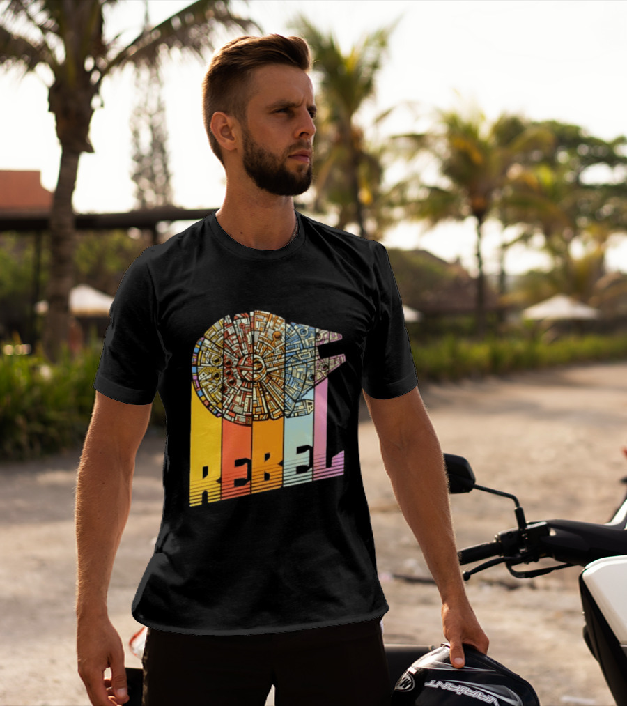Millennium Falcon REBEL Star Wars Spaceship Movie T-Shirt