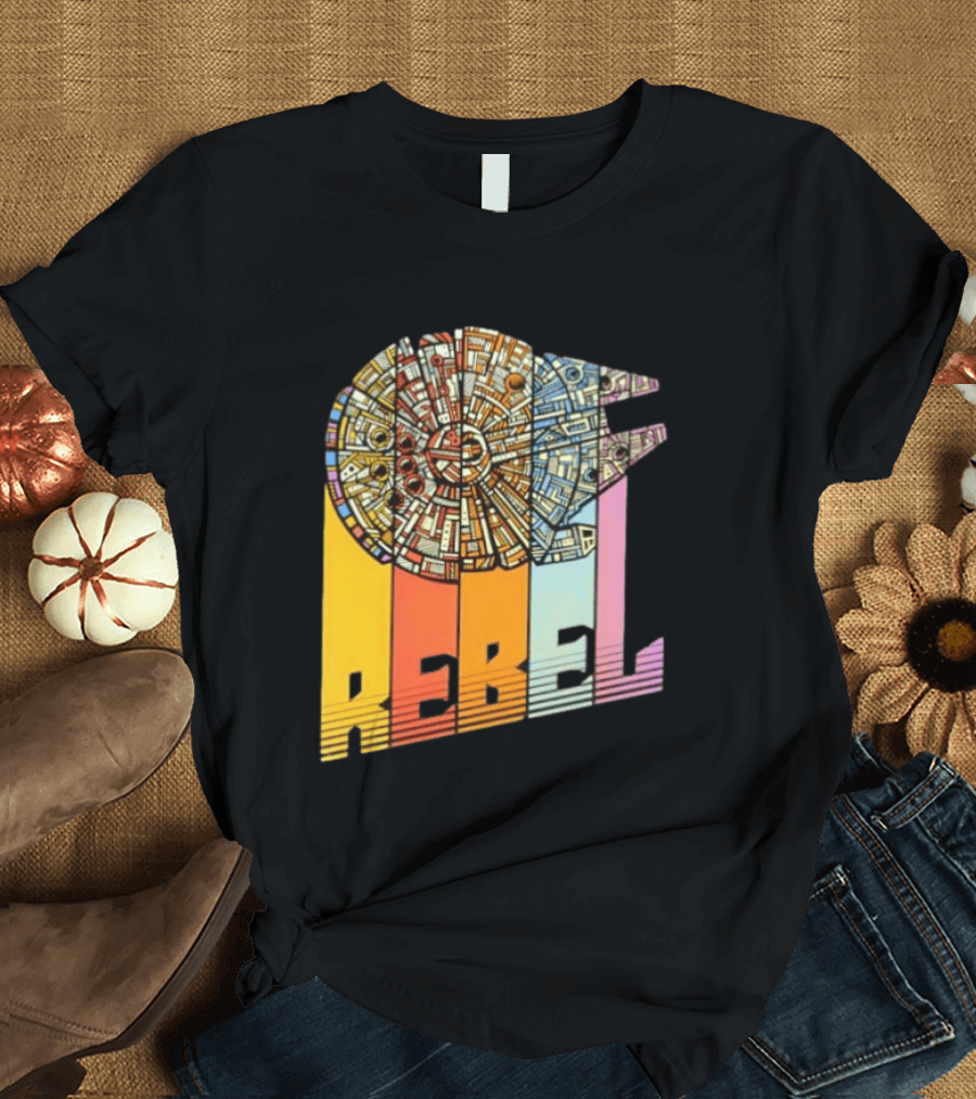 Millennium Falcon REBEL Star Wars Spaceship Movie T-Shirt