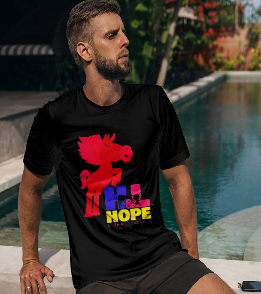 HL Hope GTMA Foundation Red Horse And Colorful Letters T-Shirt
