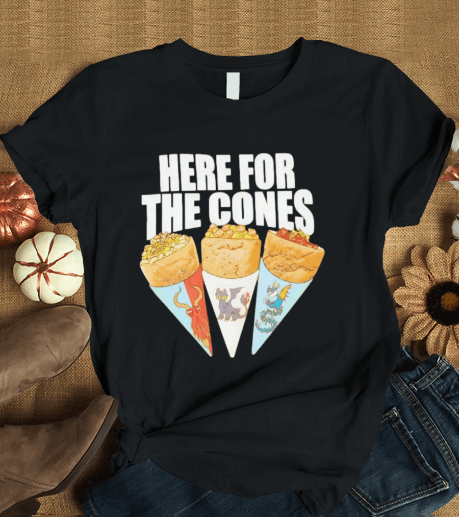 Here For The Cones Toothless How To Train Your Dragon Universal Epic Universe T-Shirt
