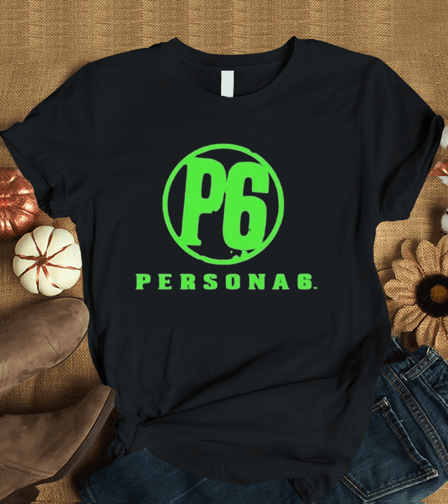 Persona 6 P6 Green Logo Commemorative T-Shirt