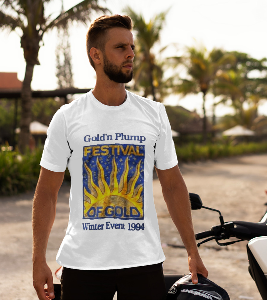Gold N Plump Festival Of Gold Winter Event 1994 Sunburst And Stars T-Shirt