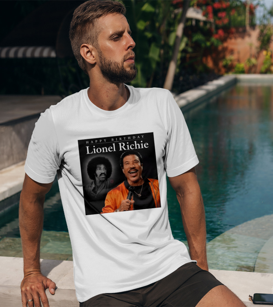 Happy Birthday Lionel Richie Vintage And Modern Singing Celebration T-Shirt