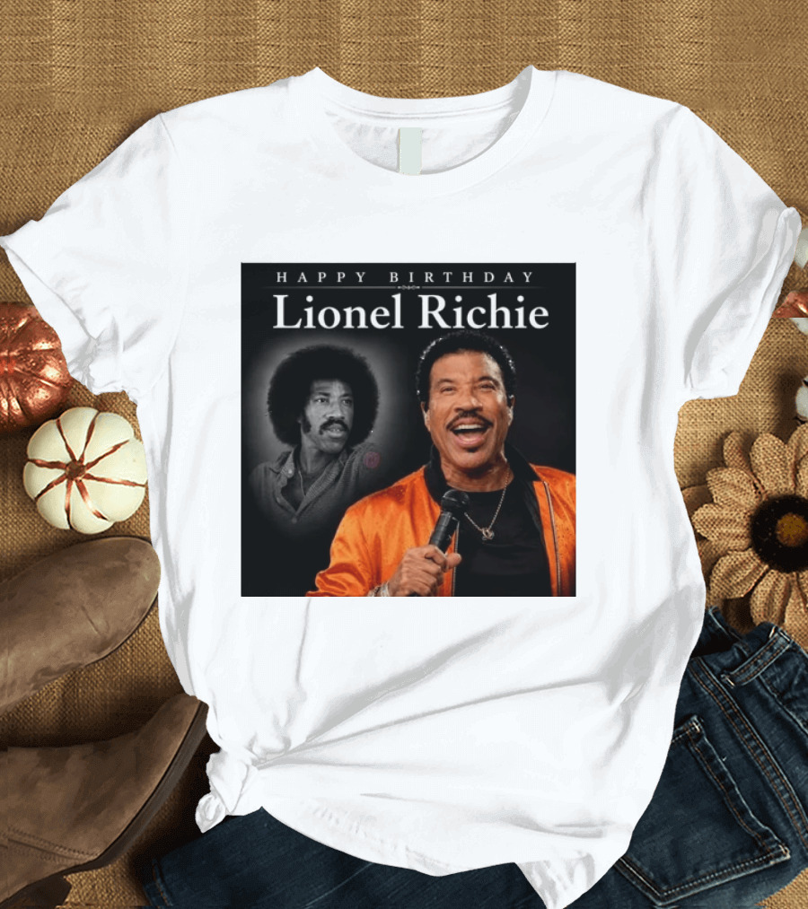 Happy Birthday Lionel Richie Vintage And Modern Singing Celebration T-Shirt