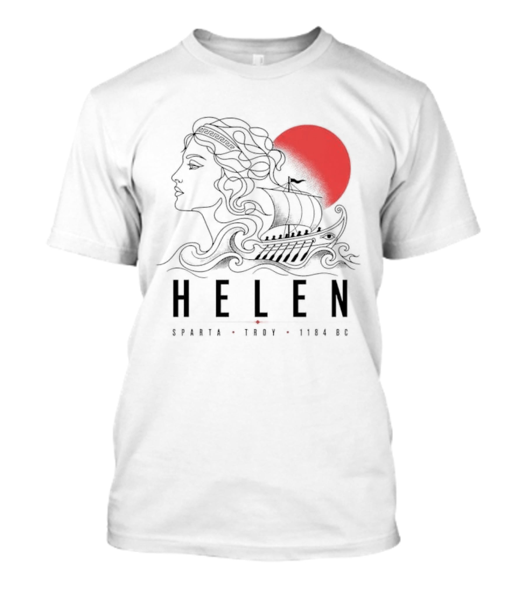 Helen Of Troy Sparta 1184 BC Greek Mythology History T-Shirt