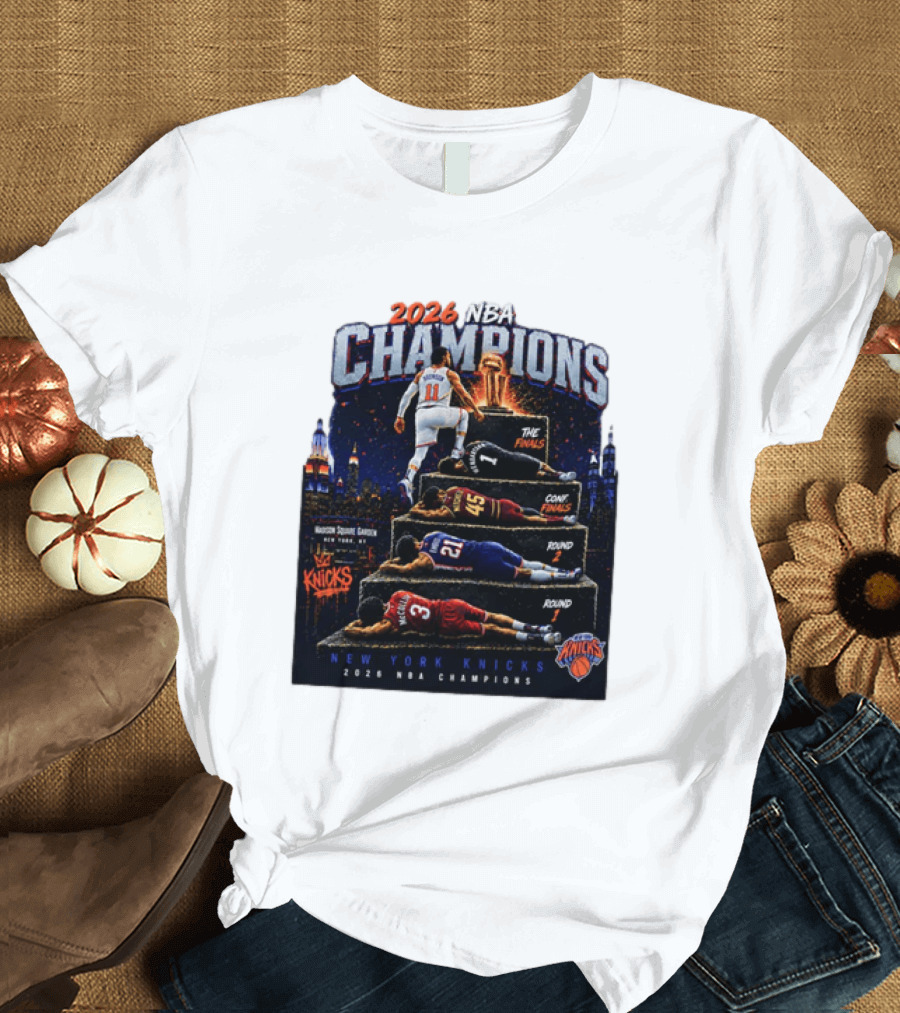 2026 NBA Champions New York Knicks Jalen Brunson Road To Glory T-Shirt
