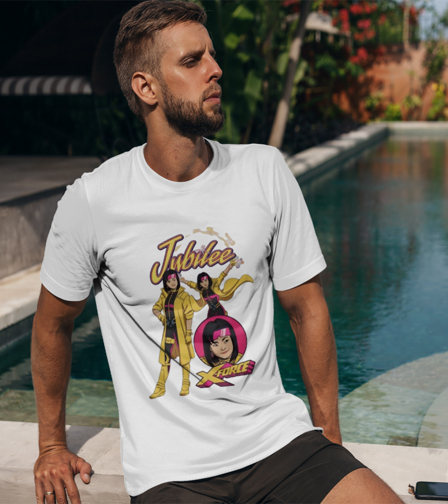 Jubilee Marvel Comics X Men X Force Power Energy Fireworks T-Shirt