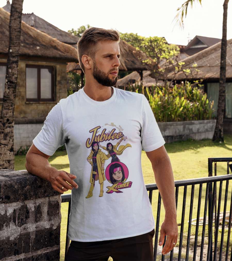 Jubilee Marvel Comics X Men X Force Power Energy Fireworks T-Shirt