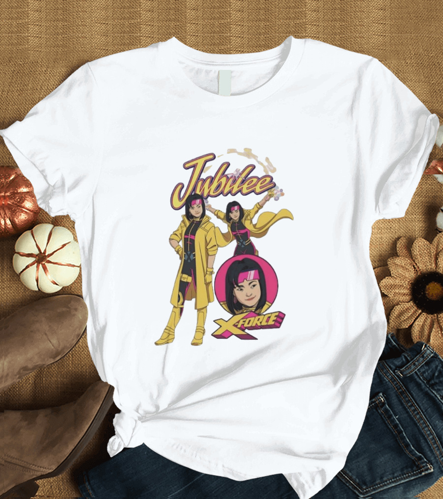 Jubilee Marvel Comics X Men X Force Power Energy Fireworks T-Shirt