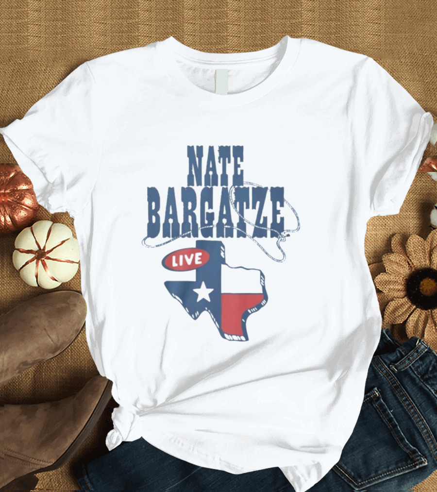 Nate Bargatze Texas Live Comedy Tour Red Blue State Star T-Shirt