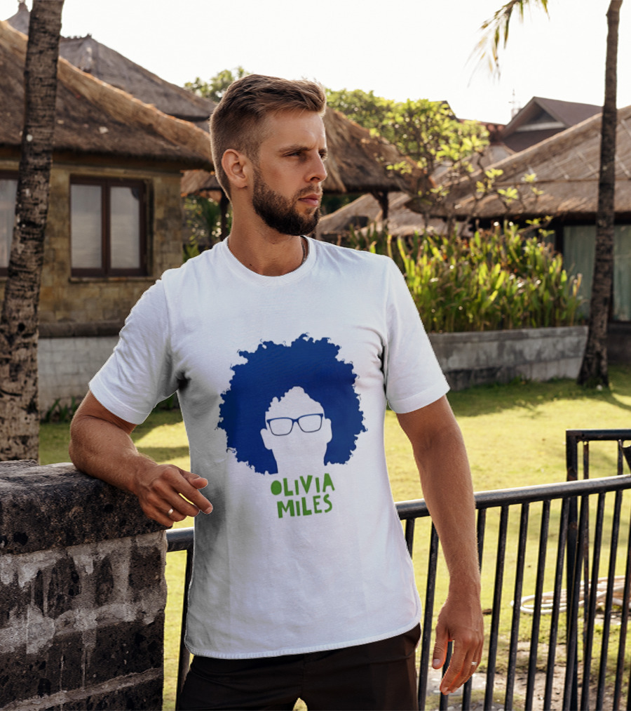 Olivia Miles Minnesota Lynx Fan Tribute Blue Afro Glasses T-Shirt