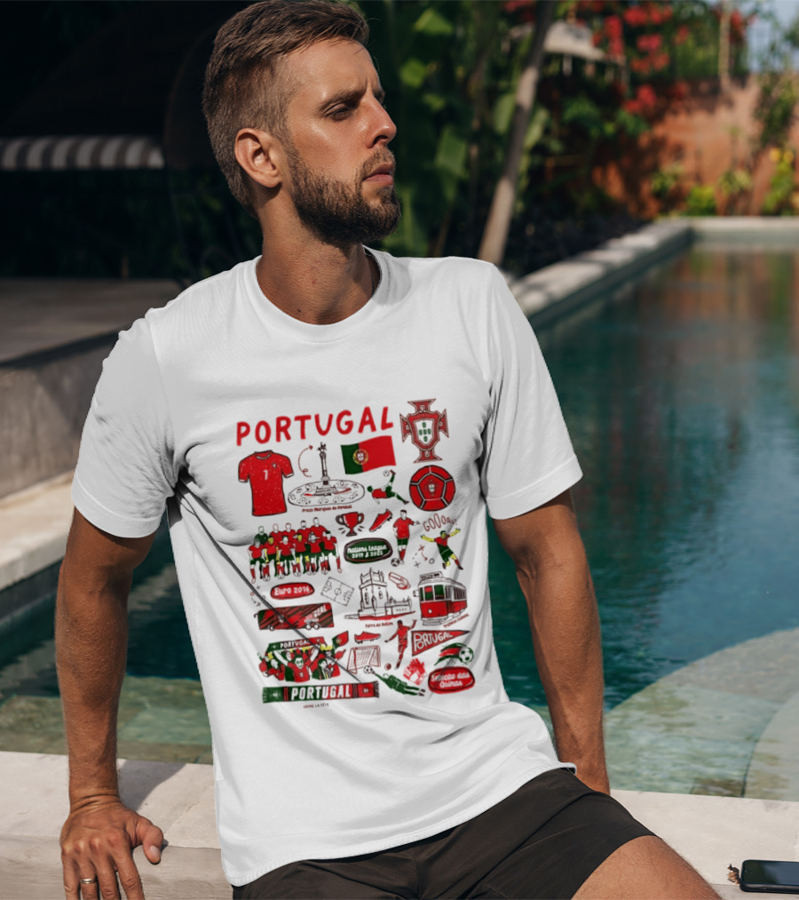 Portugal Football Team Seleção Das Quinas Euro 2016 Nations League Crest T-Shirt