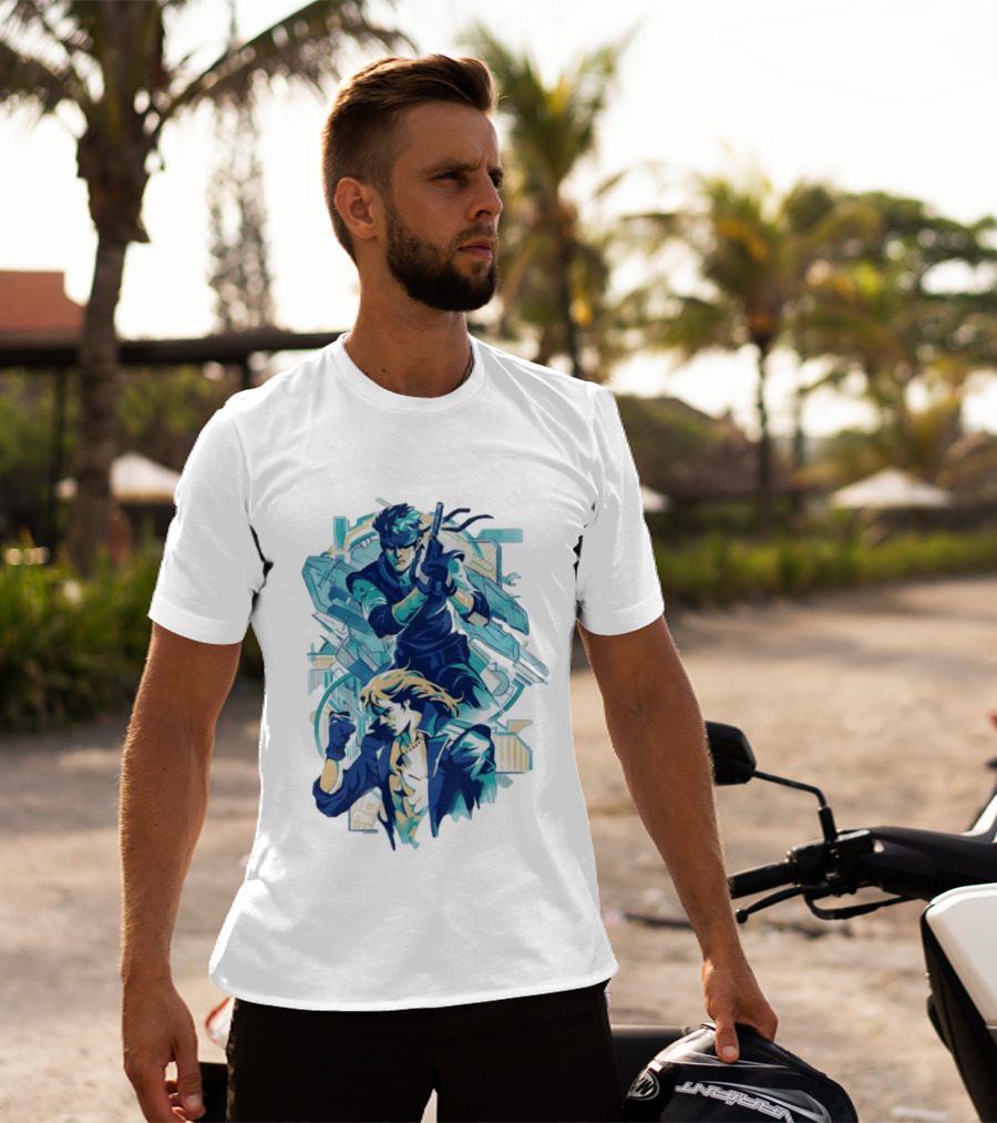 Solid Snake Frank Jaeger Tactical Espionage Metal Action T-Shirt