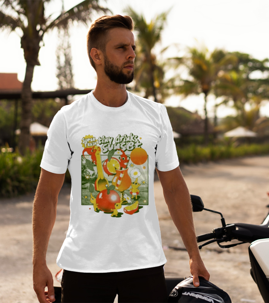 Super Fresh Tiny Drinks Sunset Pikmin Juicy Fruits Adventure T-Shirt