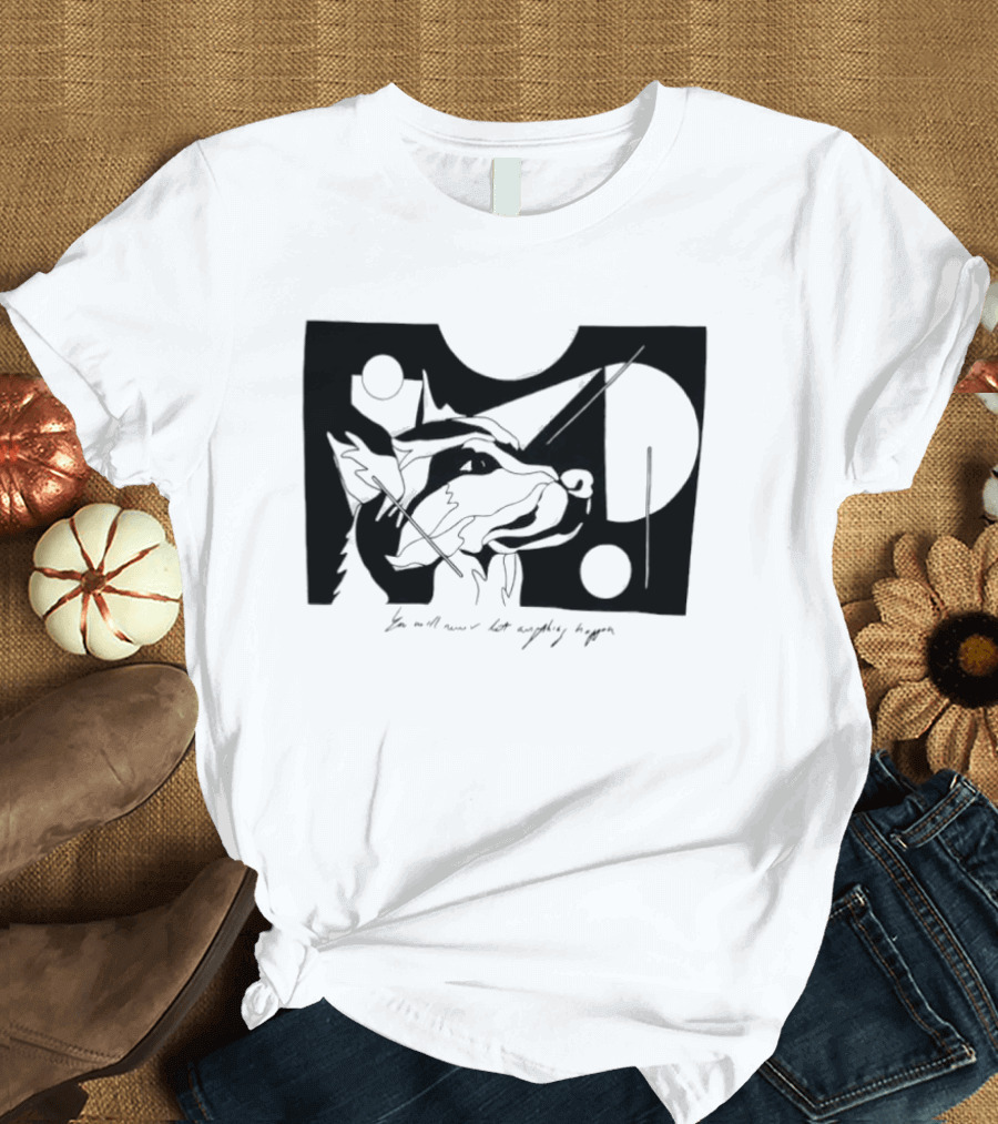 Wolf You Will Never Let Anything Happen Abstract Art Geometric Shapes T-Shirt