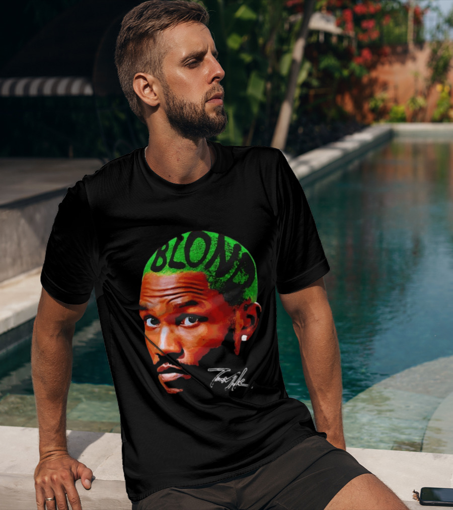 Frank Ocean Blond Album Cover Green Hair R&B Music T-Shirt