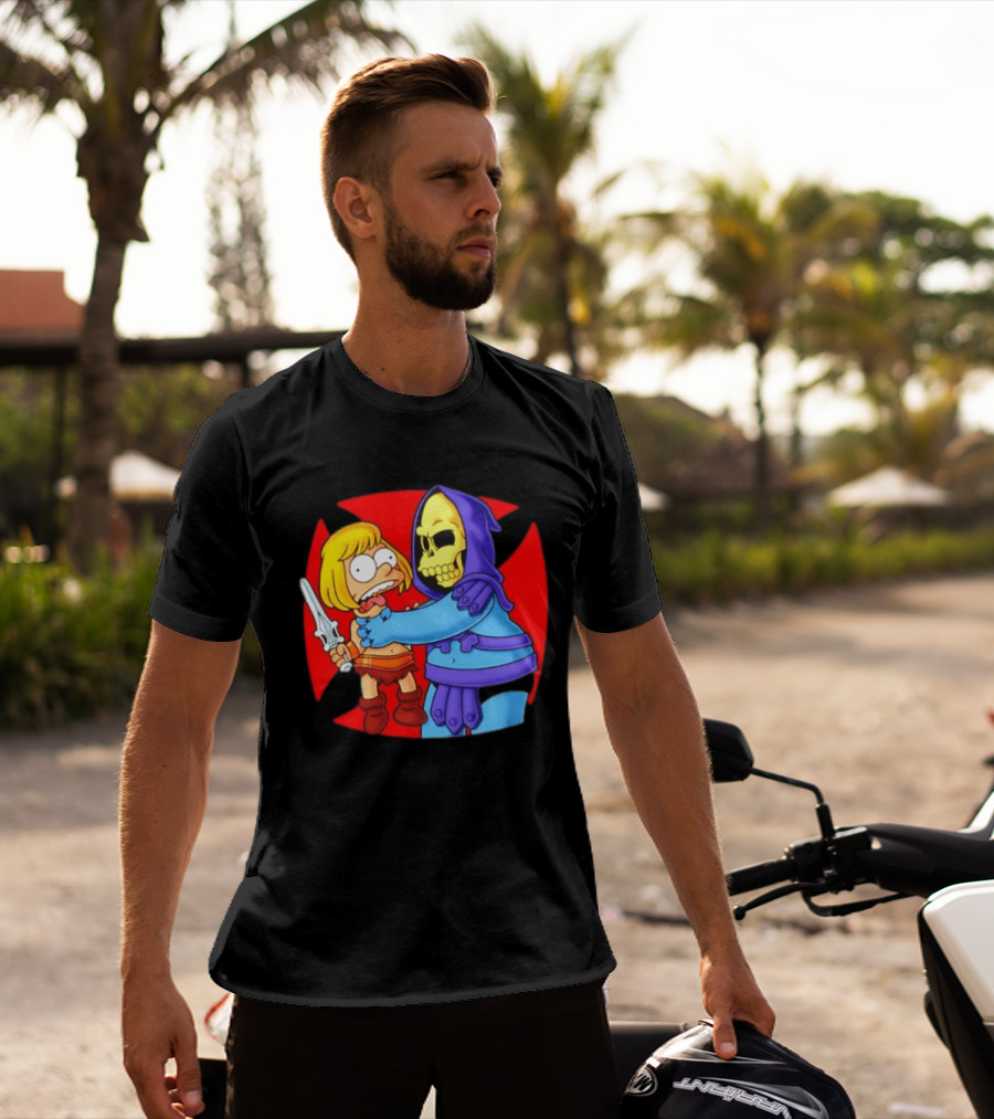 He Man Skeletor Masters Of The Universe Bart Simpson Mashup T-Shirt