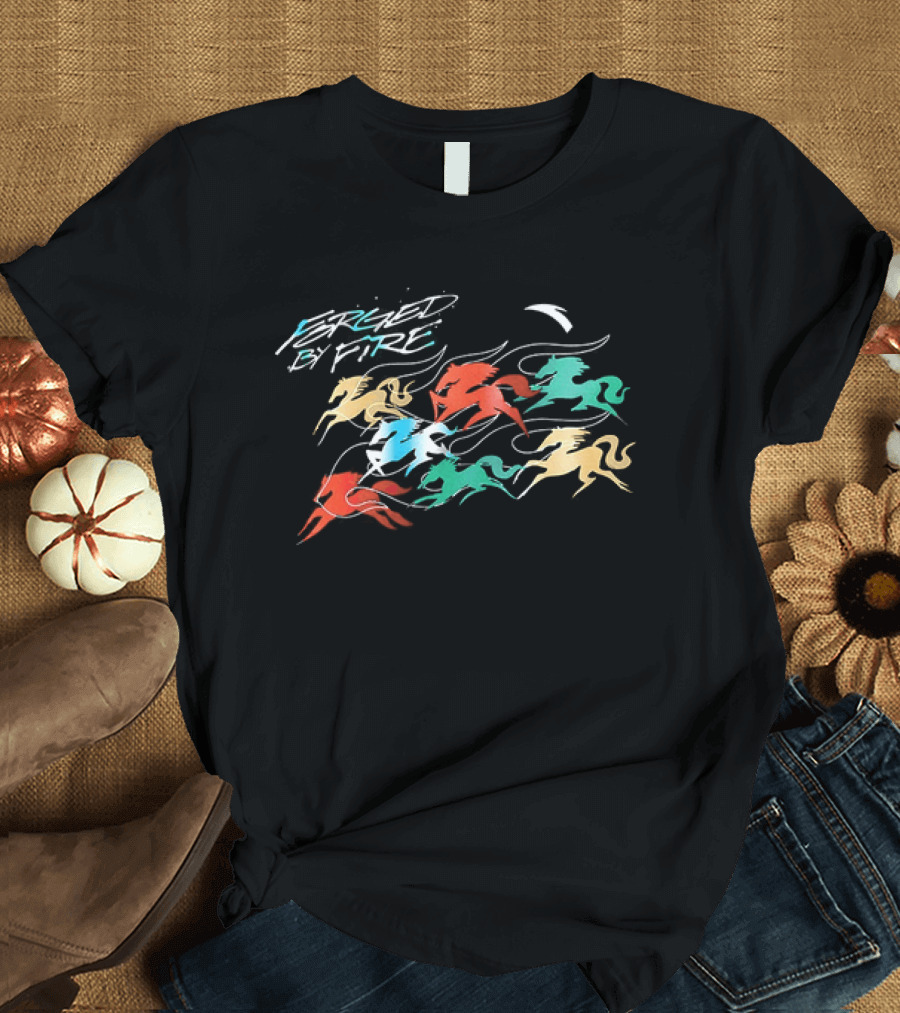Kyrie Irving Forged By Fire Multicolored Horses T-Shirt