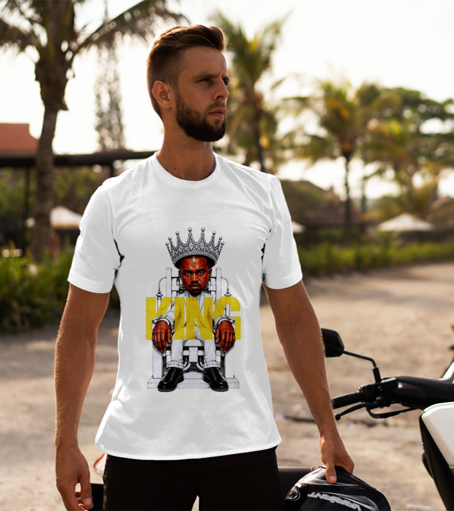 Kanye West King Chair Illustration With Crown T-Shirt