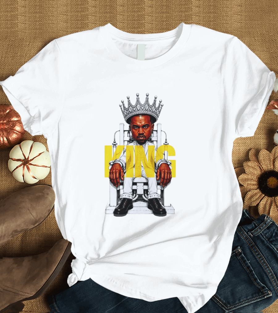 Kanye West King Chair Illustration With Crown T-Shirt