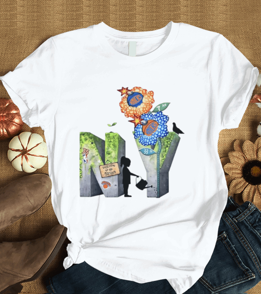 New York Knicks Welcome To The Garden 75th Anniversary 33 Seventh Avenue T-Shirt