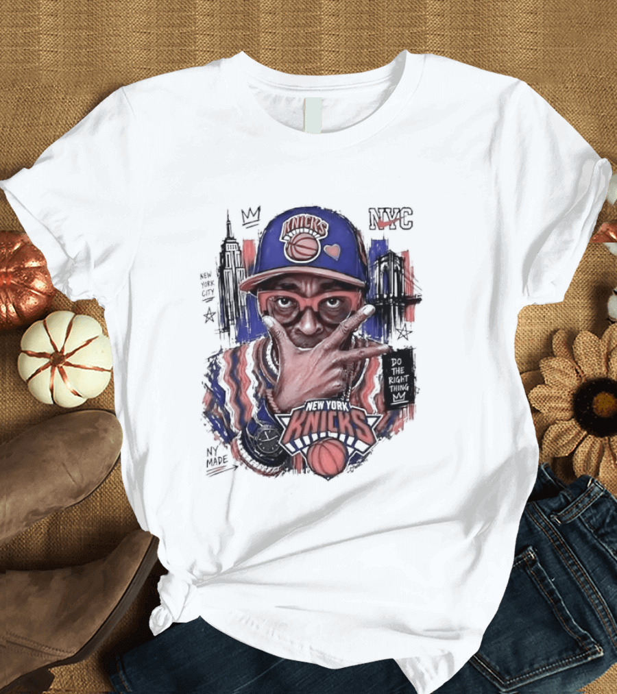 Spike Lee New York Knicks Do The Right Thing Madison Square Garden NYC Basketball T-Shirt