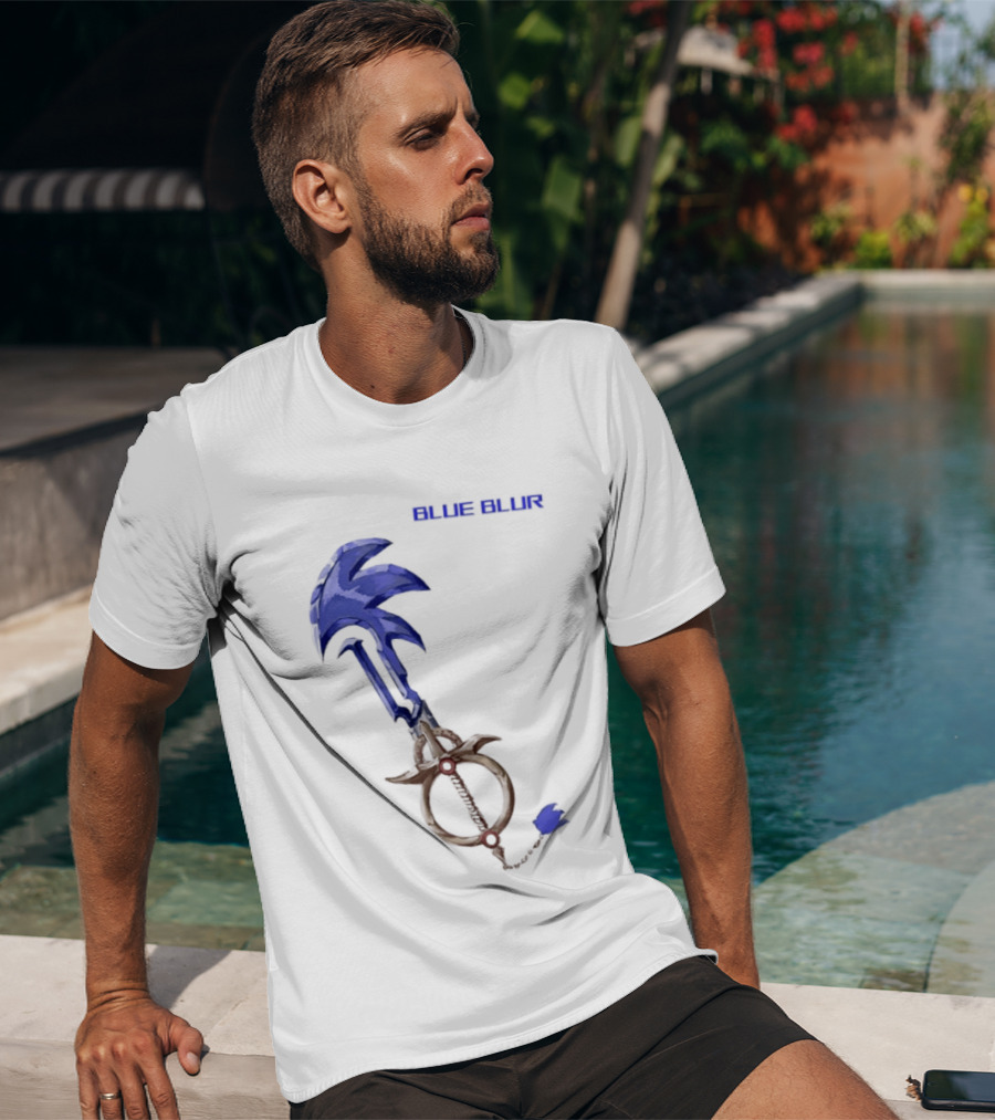 The Hedgehog Keyblade Blue Blur Sonic T-Shirt