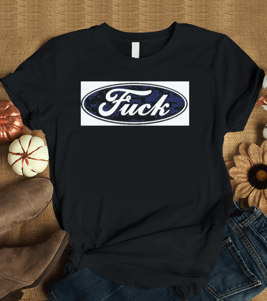 Oval Emblem With Cursive T-Shirt