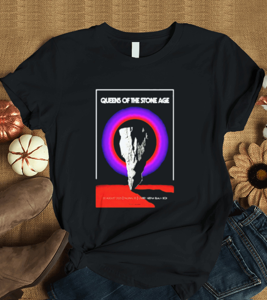 Queens Of The Stone Age 02 August 2025 Tallinn EE LHF Studio 47 Vintage Circle T-Shirt