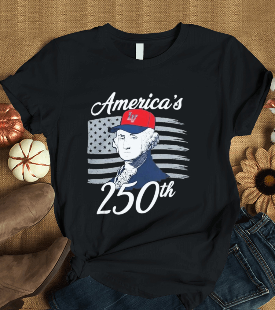 Las Vegas Aviators America's 250th George Washington LV Cap Navy T-Shirt