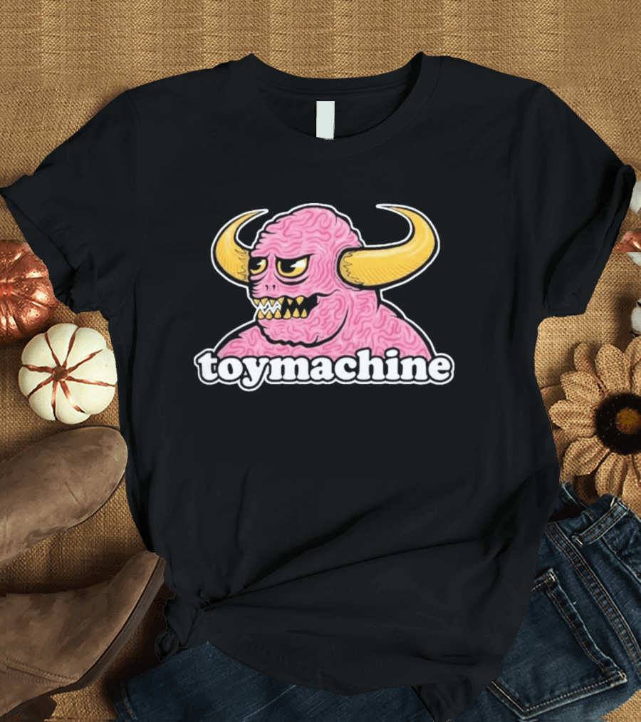 Toy Machine Monster With Horns And Brain Texture T-Shirt