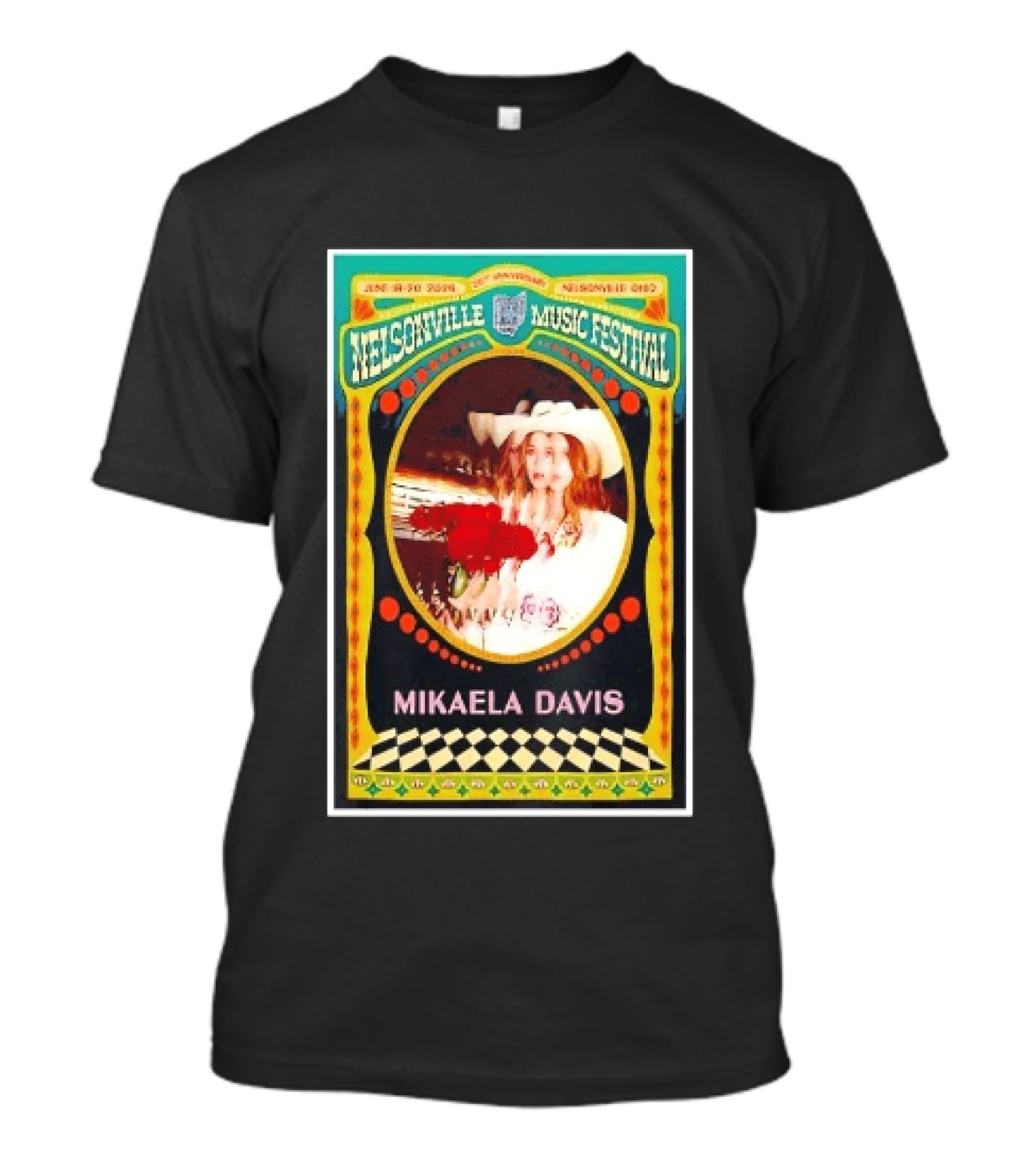 Nelsonville Music Festival 20th Anniversary Mikaela Davis June 18 21 2026 Nelsonville Ohio T-Shirt
