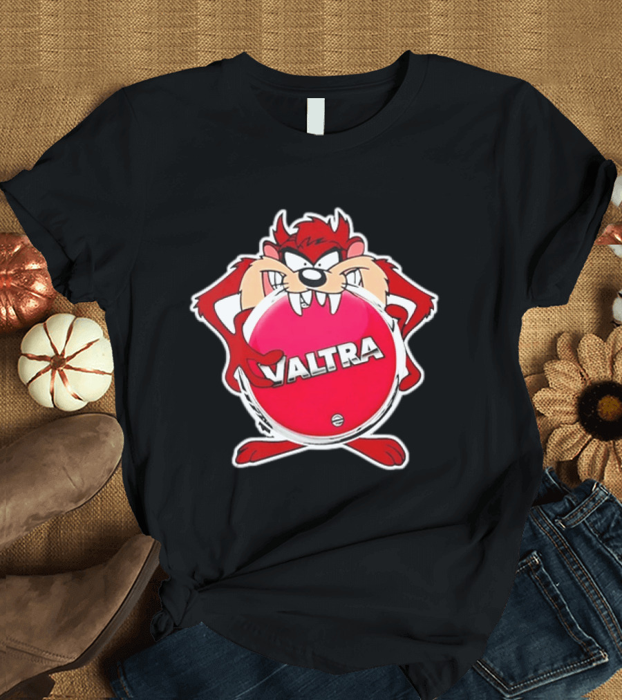 Valtra Tasmanian Devil Character Holding Red Disc T-Shirt