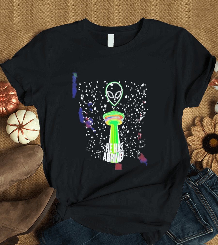 Wemby Spurs Alien He Has Arrived San Antonio Tower NBA Spurs T-Shirt