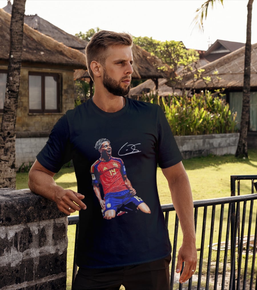 19 Lamine Yamal Spain National Football Team Soccer Jersey Celebration T-Shirt