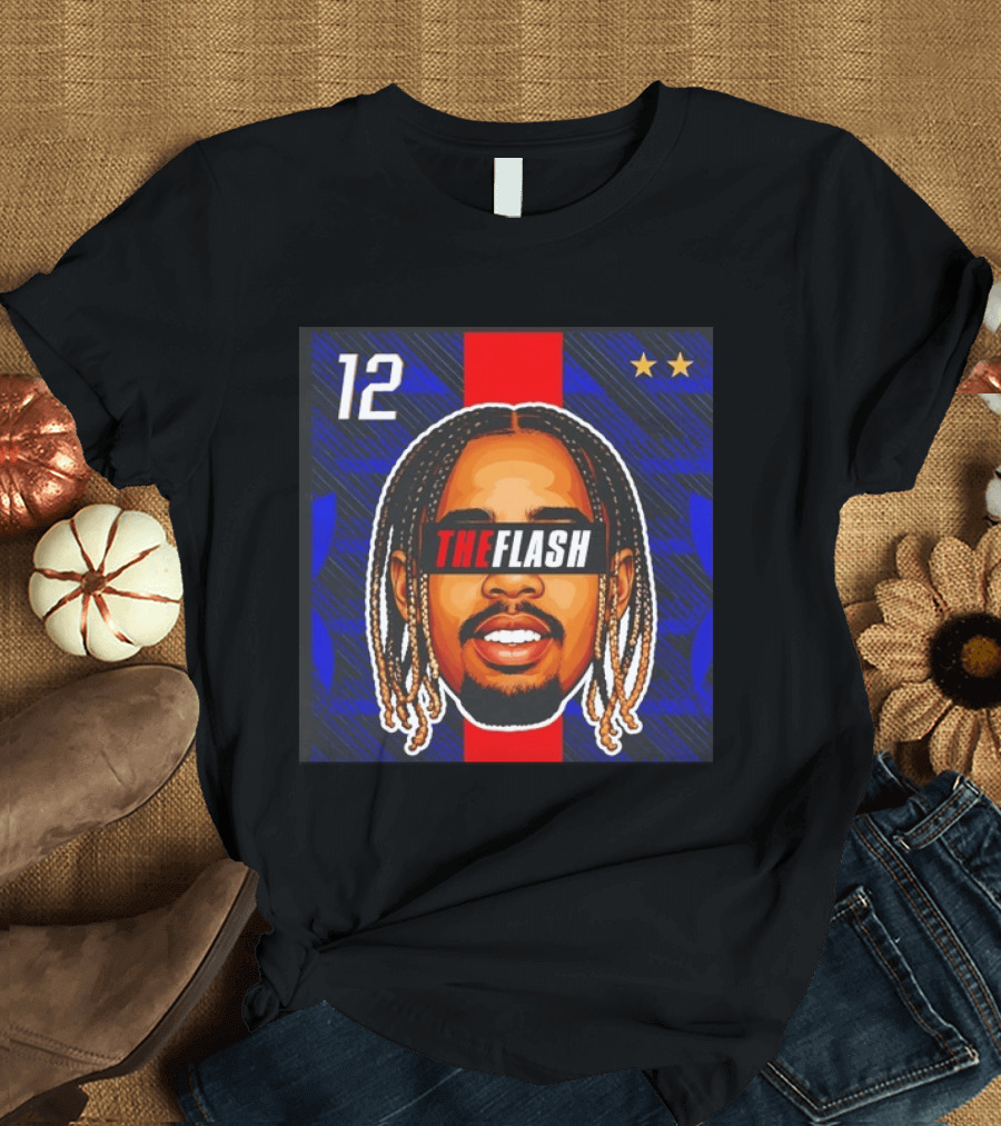 Bradley Barcola The Flash Big Head 12 France National Football Team Stars T-Shirt