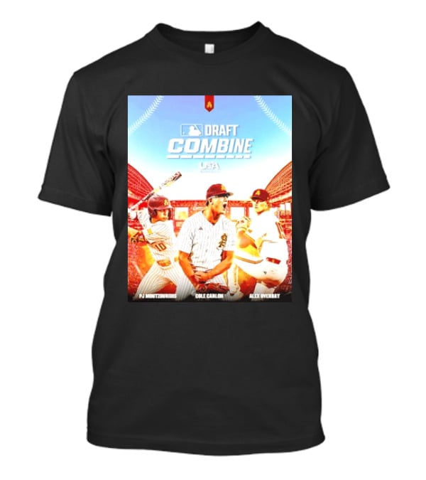MLB Draft Combine Moutzouridis Carlon Overbay Arizona State Sun Devils Baseball T-Shirt