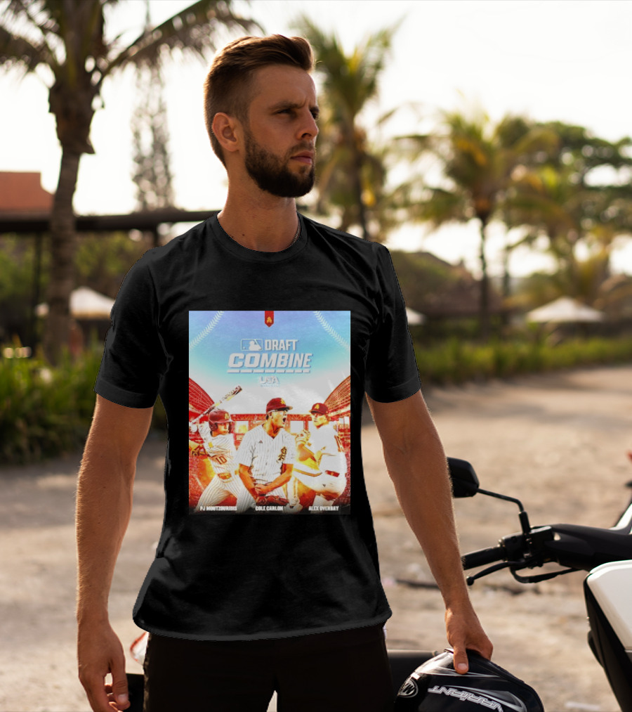 MLB Draft Combine Moutzouridis Carlon Overbay Arizona State Sun Devils Baseball T-Shirt
