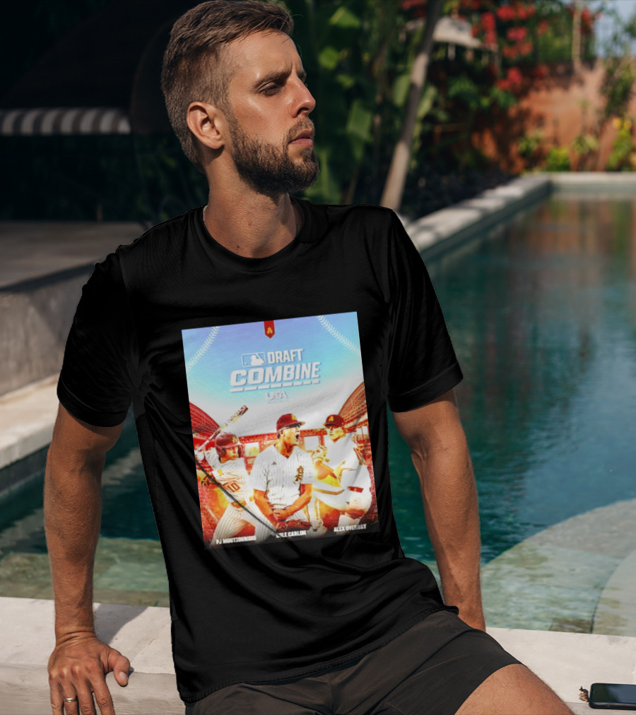 MLB Draft Combine Moutzouridis Carlon Overbay Arizona State Sun Devils Baseball T-Shirt