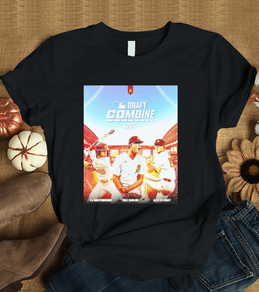 MLB Draft Combine Moutzouridis Carlon Overbay Arizona State Sun Devils Baseball T-Shirt