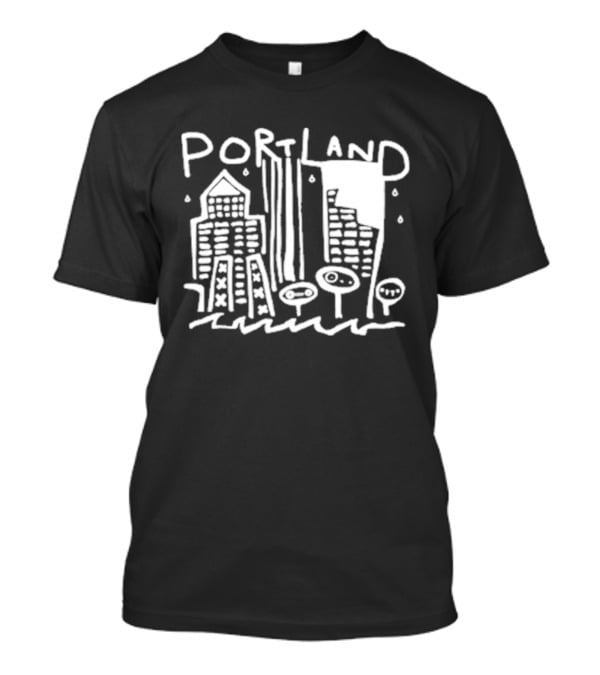Portland Oregon Sketch Cityscape Drawing T-Shirt