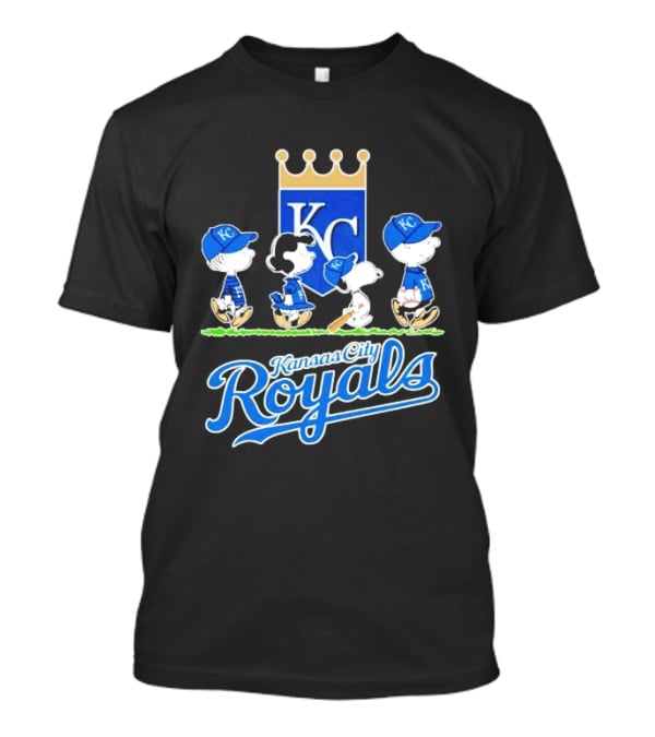 Kansas City Royals Peanuts Characters KC Classic Collaboration T-Shirt