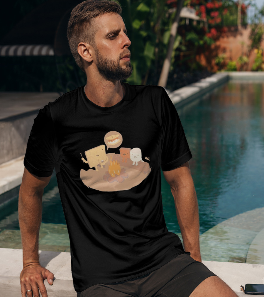 S'mores Characters Camping Fun Leo Dooley Lab Rats T-Shirt