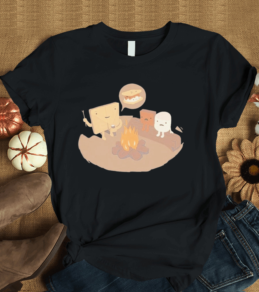 S'mores Characters Camping Fun Leo Dooley Lab Rats T-Shirt