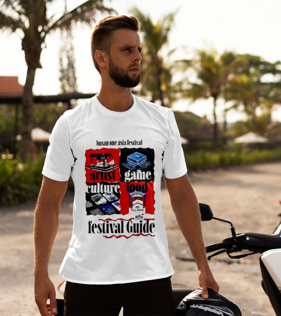 Busan One Asia Festival Artist Game Food Culture Festival Guide T-Shirt