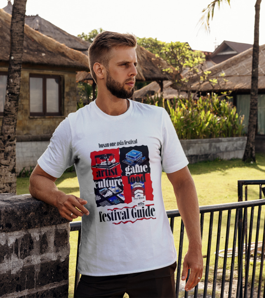 Busan One Asia Festival Artist Game Food Culture Festival Guide T-Shirt